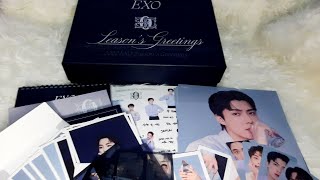 UNBOXING EXO 2022 SEASONS GREETINGS SMTOWNampSTORE [upl. by Yldarb]