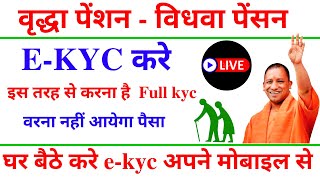 vridha pension kyc kaise kare 2022  vridha pension ka kyc kaise kare  vridha pension kyc [upl. by Clawson]