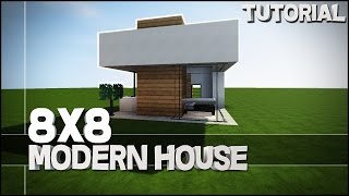 Minecraft House Tutorial 8x8 Modern House  Best House Tutorial [upl. by Eiramalegna565]