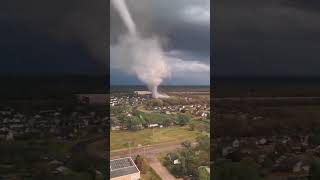 A City Destroyed by Tornado 🌪️ in Seconds tornado timelapse [upl. by Lenna]