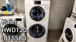 Обзор стиральной машины Haier HWD120B1558U 12kg [upl. by Nereids139]