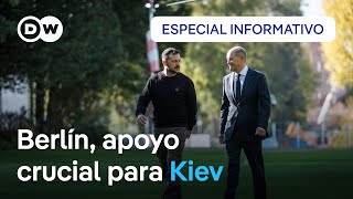 Zelenski busca en Berlín apoyo para ejecutar su quotPlan para la victoriaquot contra Rusia [upl. by Eudo102]