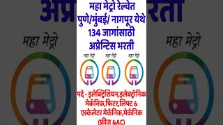 maha metro recruitment 2023  MMRCL Mumbai Recruitment  maha metro recruitment 2023 form fill up [upl. by Buyer]