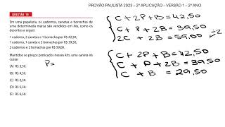 Questão 18  Provão Paulista 2023  2° Ano  2° Aplicação  Versão 1 [upl. by Gerstein713]