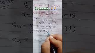 Arithmetic progression class 10th  AP short video class10 arithmeticprogression mathshorts [upl. by Josephson372]