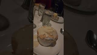 Commanders Palace Bread Pudding Souffle with Whiskey Sauce NOLA FineDining foodiefriday [upl. by Bev]