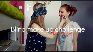 Blind make up challenge  Met Eline [upl. by Dibru972]