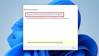 How To Fix Windows Online Troubleshooting Services Is Disabled [upl. by Eibrad]