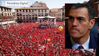 Las fiestas de Tudela no aptas para el PSOE quot¡Que viva Españaquot y quot¡Pedro Sánchez hijo de ptquot [upl. by Derriey]