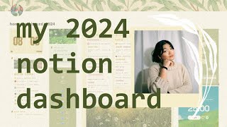 my 2024 notion dashboard ✿ adhd friendly digital planner  free template [upl. by Adnohral]