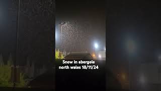 Snow in abergele north wales 181124 snow winteriscoming [upl. by Lleroj]