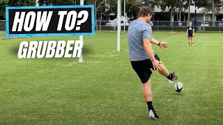 How to Grubber Kick  rugbybricks Rugby Kicking  Peter Breen [upl. by Eiramnaej]