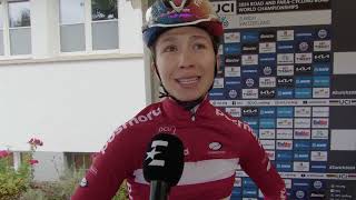 Cecilie Uttrup Ludwig  Interview at the start  World Championships Road Race Zürich 2024 [upl. by Grant]