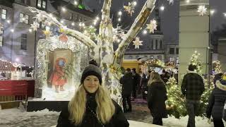 QUEBEC CITY OLD QUEBEC CHRISTMAS MARKET WINTER WOUNDERLAND [upl. by Nyladnek]