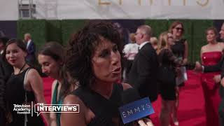 Nominee Jennifer Fox quotThe Talequot on the 2018 Creative Arts Emmys Red Carpet [upl. by Aldo601]