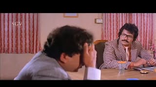 Strict Principal Prabhakar Eats Lecturer Vishnuvardhans Head  Premaloka Kannada Movie Comedy Scene [upl. by Sheaff85]