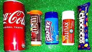 Satisfying Unpacking Asmr  Unpacking Fruitex with MampMS and Xylitol  Coca Cola Vs Chococos [upl. by Dionisio]