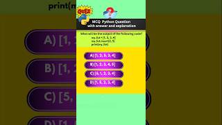MCQ Python question with Answers and Explanation interview exam viralvideo python [upl. by Kiernan]
