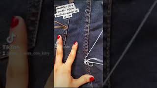 super idea para arreglar los jeans flojos de la cola [upl. by Legnaesoj807]