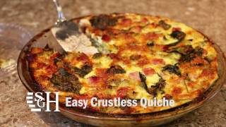 Easy Crustless Quiche [upl. by Ehctav163]