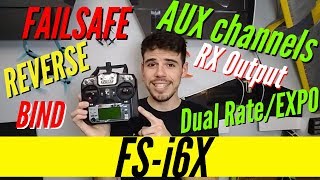 FlySky FSi6X How to Setup TOP 5 FUNCTIONS for BEGINNER PILOTS [upl. by Aronael573]