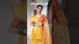 Nauvari Saree Draping for Ganesh Chaturthi 🌸🌼youtubeshorts hack trending ganeshchaturthi saree [upl. by Eesyak221]