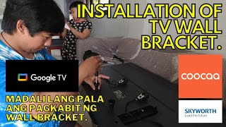 Paano magkabit ng TV wall bracket  how to install TV wall bracket SKYWORTH TV WALL MOUNT [upl. by Marjy]