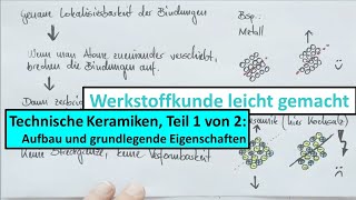 Keramiken Teil 1 von 2 Atomarer Aufbau und Eigenschaften [upl. by Ttayw]