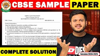 Class 10 Maths Sample Paper Solutions 20242025 Class 10 Sample Paper 2025 Solutions [upl. by Arramas]