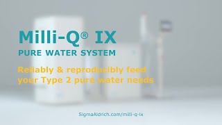 MilliQ® IX Pure Lab Water Systems  Lab Water Purification [upl. by Spracklen676]