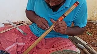 Bamboo Flute making by traditional process  How to make a professional Bamboo Flute [upl. by Algy]