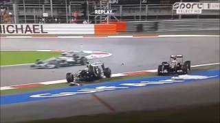 Pastor Maldonado F1 crash compilation [upl. by Summons279]