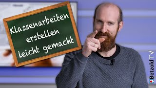 Klassenarbeiten erstellen leicht gemacht  Betzold TV [upl. by Renell]