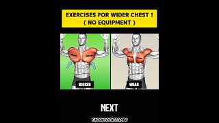 Exercise for wider chest  no equipment  chestworkout gym fitness [upl. by Feledy]