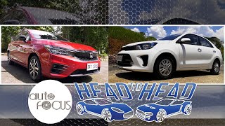 Honda City RS vs Kia Soluto EX AT  HeadtoHead [upl. by Millar]