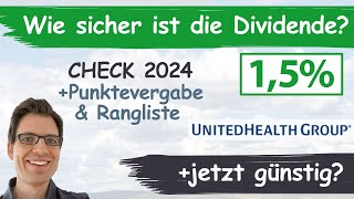 UnitedHealth Group Aktienanalyse 2024 Wie sicher ist die Dividende günstig bewertet [upl. by Koorb600]