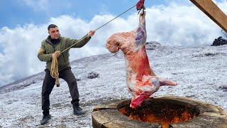 A Whole Lamb Cooked In An Underground Tandoor Dinner In Beautiful Nature [upl. by Daryl432]