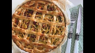 Crostata di tagliatelle Ricetta facile e deffetto leggera senza sugosenza besciamella [upl. by Waal]