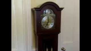 WESTMINSTER CHIME LONGCASE GRANDMOTHER CLOCK BY FHS [upl. by Nylesoj]