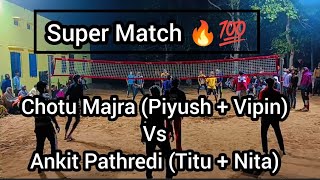 Chotu Majra Piyush  Vipin Vs Ankit Pathredi Titu  Nita at Zainabad Volleyball Tournament Match [upl. by Erlene]