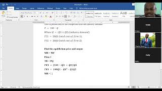 Profit Maximization output for duopoly [upl. by Tabor776]