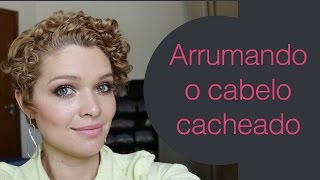 Como arrumar o cabelo cacheado curto [upl. by Malka290]