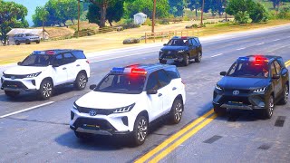 BLACK FORTUNER POLICE KAAFILA ROBBERY AT HIGHWAY IN GTA 5 LOFAR GAMING GTA 5 VIDEO FORTUNER VIDEO [upl. by Brunk]