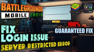 How To Fix BGMI Server Is Busy Restrict Area In Emulator  Bluestacks And Msi App Player [upl. by Ludly]
