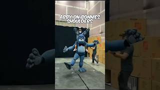 Abby Riding Bonnies Shoulders FNAF Movie BTS fivenightsatfreddys fnaf fnafmovie animatronic [upl. by Ahsenek]