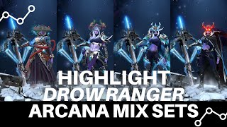 HIGHLIGHT DROW RANGER ARCANA MIX WITH ALL SETS amp IMMORTAL DREAD RETRIBUTION  DOTA 2 INDONESIA [upl. by Bilow921]