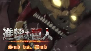 Erens Ultimate Tansformation  Attack on Titan English Dub with JAPANESE ROAR [upl. by Zertnom]