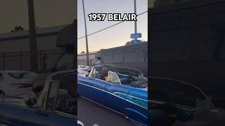 57 BELAIR🔥 lowrider classic carmodification oldschool automobile oldies westcoast impala [upl. by Ashby]