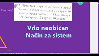 8 razred  Sistem jednačina  Vrlo neobičan način [upl. by Anair]