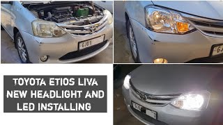 toyota etios liva headlight change [upl. by Nim784]